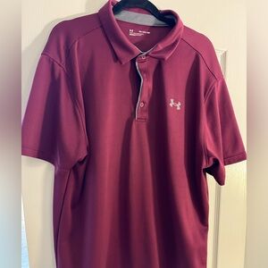 Under Armour maroon golf polo